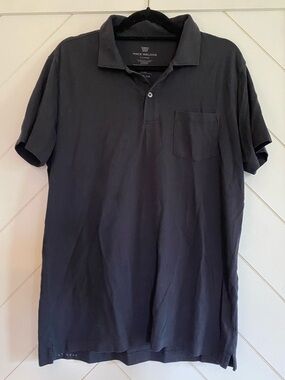 Mack Weldon Black Men's Polo with Chest Pocket